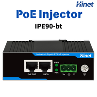 Inyector PoE Gigabit Industrial 802.3bt de 90W, Inyector Ethernet de Alta Potencia IEEE PoE++ para Cámaras IP y Puntos de Acceso Inalámbricos