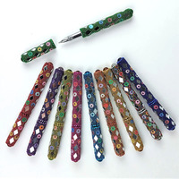 Top Designer Pen Lac Glitter porte-stylo avec stylo pour bureau Portable gérer l'école papeterie étudiant cadeaux de haute qualité