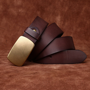 Cinturón de Cuero Automático con Hebilla Rectangular de Acero Negro Sólido, Duradero, Formal, para Hombre, Moldeado en una Sola Pieza - Product Image 4
