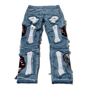 Pantalon en jean confortable au design moderne, idéal pour l'extérieur, personnalisable, décontracté, de qualité supérieure, léger et tendance pour homme - Product Image 1