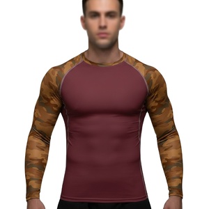 MMA Rush Guard Compression Shirt Custom Sublimation Printed Jiu Jitsu Grappling BJJ Rashguard Long Sleeves Anti UV Protection - Product Image 1