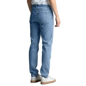 <b>Men's</b> Basic Style Casual Straight Denim <b>Jeans</b> Winter Semi-<b>Elastic</b> <b>Waist</b> Loose Pants Button Semi-<b>Elastic</b> <b>Waist</b> Loose Style Wide - Product Image 3