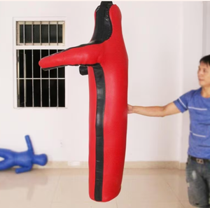 Red PU Boxing <b>Training</b> <b>Bag</b> with Black Trim Durable Sponge Filled Punching Dummy for Adult Martial Arts Practice - Product Image 4
