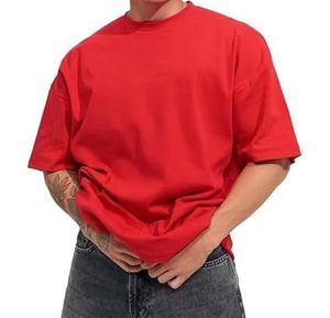 Camiseta de cuello redondo para hombre, gruesa, de invierno, estilo moderno minimalista, a la moda, holgada - Product Image 1