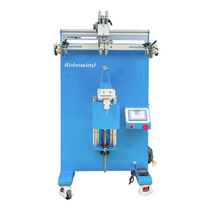 Impresora de Pantalla Semiautomática Serie Robowind para Vasos Cilíndricos de Acero Inoxidable (10x35cm Máx.) - Product Image 1