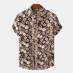 เสื้อเชิ้ตฮาวายผู้ชาย ลายพิมพ์ทรอปิคอล ติดกระดุม ใส่สบายๆ สำหรับชายหาดและรีสอร์ท - Product Image 1
