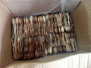 New Design Wooden Handle <b>Shells</b> Coffee Spoon Solid Wood Dessert Ice-cream Caviar Spoons Cutlery Custom Logo <b>Mirror</b> Wedding - Product Image 5