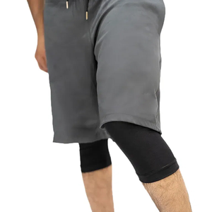 Shorts de sport pour hommes en toile décontractée, design tendance, taille haute, fermeture à cordon, coupe-vent, fabrication pakistanaise, haute qualité - Product Image 4