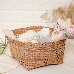 Cesta pequeña de bambú para almacenamiento y decoración, precio de fabricante al por mayor, cestas de fibra natural - Product Image 5
