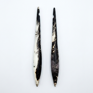 Luxury Black and White Marble Resin Crochet Hook Handcrafted Ergonomic Crochet <b>Needle</b> for Professional Knitting <b>Yarn</b> Craft - Product Image 1