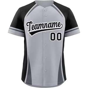 Camiseta de béisbol de alta calidad, 100% poliéster, tela sublimable, material transpirable para uso en equipos de béisbol. - Product Image 5
