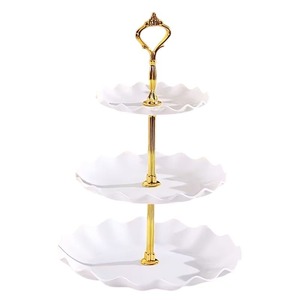 Best Quality Gold Metal 3 Tier Cake Serving <b>Stand</b> for Cupcakes Pastries Sweets Bakery Desserts Available At Good Price - Product Image 2