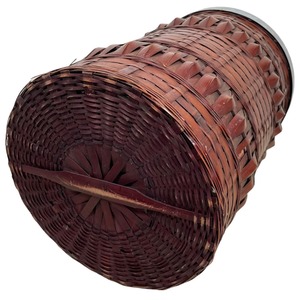 Woven Handmade Rattan Dustbin For Bathroom Office And Indoor Waste Collection Open Top Style Wastes <b>Bin</b> Wholesale From India - Product Image 2