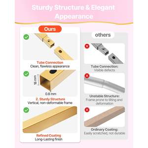 8 X 8 ft Stable Structure Gold Metal <b>Arch</b> Backdrop Stand Easy Assembly for <b>Wedding</b> Holiday Celebrations Ceremony Decorations - Product Image 3