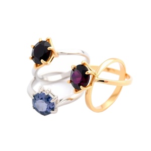 925เครื่องประดับเงินสเตอร์ลิงอัญมณีเพทายลูกบาศก์แหวนหมั้นทองชุบ18K แบบกำหนดเอง - Product Image 1