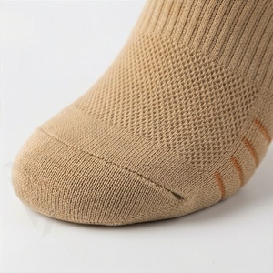 Crew <b>Socks</b> Beige Solid Knitted Breathable <b>Running</b> <b>Socks</b> for Adults Summer Sport Wear - Product Image 6