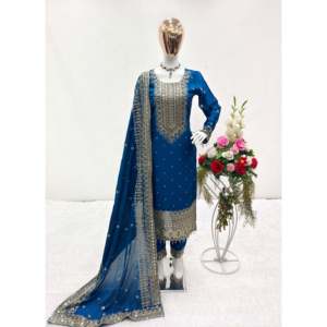 ชุดปาร์ตี้สำหรับผู้หญิงที่มีดีไซน์พร้อมชุด Dupatta ที่สวยงามสำหรับโอกาสพิเศษ - Product Image 4