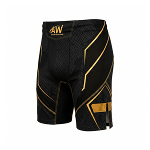 กางเกง MMA ผู้ชายทรงปกติ แห้งเร็ว พิมพ์ลายแบบ Sublimation สีเทาพร้อมลายสีขาว ของ Askar Wear Ind ขายส่ง - Product Image 1