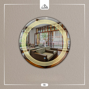 Decora tu interior con un moderno espejo LED de diseño láser, ideal para añadir un toque lujoso y contemporáneo a cualquier espacio. - Product Image 5