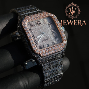 High Quality Stainless Steel Hip Hop Moissanite Diamond Watch for Men Luxury Jewelry Watch for Business and Casual Outfits - Product Image 2