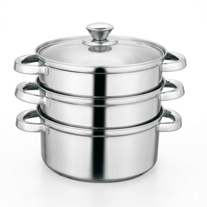 Cuiseur à vapeur 21 cm ensemble d'ustensiles de cuisine marmite en acier inoxydable cuiseur à vapeur 21 cm ensemble de marmite à vapeur en acier inoxydable - Product Image 1