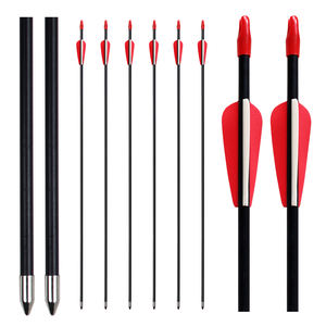 Flèche légère durable en fibre de verre de 6mm/6.75mm avec plume en plastique à pointe en acier utilisée pour l'outil de tir à l'<span class=keywords><strong>arc</strong></span> des jeunes - Product Image 2