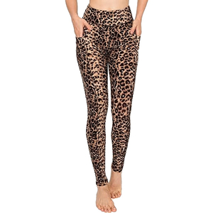 ODM Service Women's Mid Waist Vintage Style Cat Print 100% Bamboo Fiber 220g Quick Dry Mid-Calf Leggings Low Price Gym Wear - Product Image 6