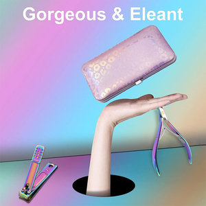 <b>Manicure</b> Set, Stainless Steel Professional Pedicure <b>Kit</b>, Grooming <b>Kit</b> Luxurious Travel Case to Nail Care for Girls - Product Image 2
