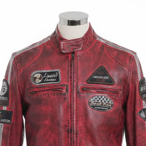 เสื้อแจ็คเก็ตหนังสไตล์วินเทจสำหรับผู้ชาย รุ่นใหม่ล่าสุดสำหรับฤดูใบไม้ผลิและฤดูใบไม้ร่วง ดีไซน์กระเป๋าเก๋ไก๋ แฟชั่นเสื้อแจ็คเก็ตหนัง - Product Image 2