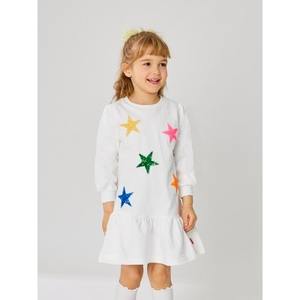 Vestido Coreano OZKIZ para Niñas de 2 a 7 Años, 100% Algodón, Primavera/Otoño, Moda Infantil con Decoración de Lentejuelas, Venta al Por Mayor - Product Image 1