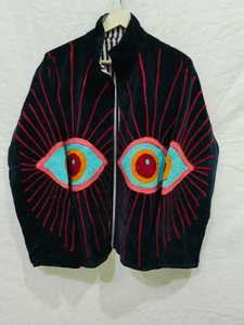 Chaqueta de terciopelo Suzani con bordado artístico indio, chaqueta boho para mujer - Product Image 1