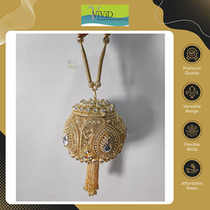 Sac à main de soirée pour femme en métal perlé, 100% qualité garantie, très résistant, léger, doublure en soie, bandoulière, idéal pour mariage - Product Image 2