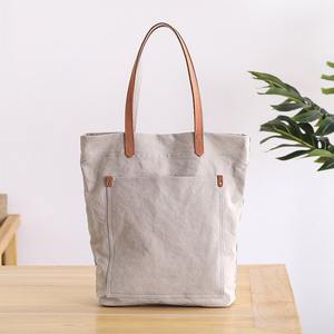 Sac fourre-tout en cuir et toile, durable, imperméable, avec broderie ouverte, sac à bandoulière, sac de voyage, sac de travail, sac de shopping, grande capacité, LCTB-0019 - Product Image 1