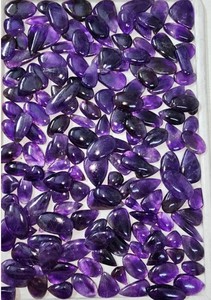 Lot de cabochons lisses en améthyste violette naturelle en gros pour la fabrication de bagues et de pendentifs - Product Image 6