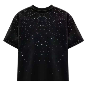 เสื้อยืดผู้ชายไซส์ใหญ่ สีดำ ผ้าฝ้าย แขนสั้น คอกลม ทรงลำลอง ผ้าเจอร์ซีย์ - Product Image 6