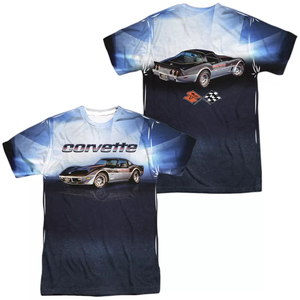 Camiseta de Hombre Sublimada en Azul Corvette, Alta Calidad, MOQ Bajo, Ropa Casual de Manga Corta, 100% Poliéster, Transpirable y de Secado Rápido - Product Image 1