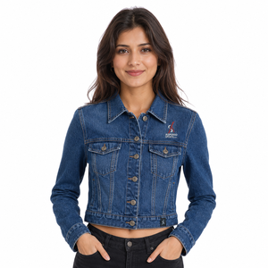 Veste en jean pour femme, collection hiver 2026, en coton imprimé, design personnalisé, respirante, prix raisonnable, vente en gros - Product Image 1