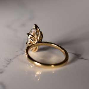 Bague de fiançailles personnalisée en moissanite IGI, bijoux fins en argent sterling S925, coupe marquise, pour femme - Product Image 2