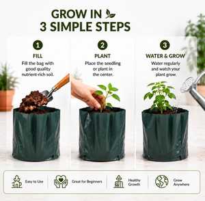 Sacs de culture écologiques réutilisables, robustes et respirants de 18 gallons avec trous de drainage pour semis, légumes et jardinage domestique - Product Image 1