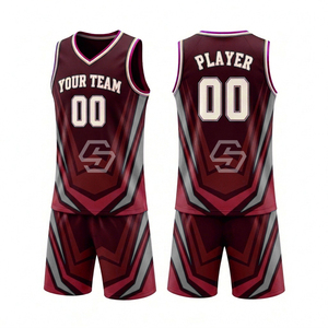 Maillot de basket sans manches personnalisé à sublimation, col en V, unisexe adulte, respirant, en maille, anti-humidité, polyester, uniformes d'équipe - Product Image 4