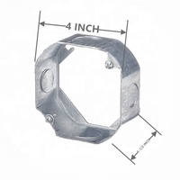 Acero galvanizado 4 "Octagon Drawn Box 1-1/2" Extensiones profundas para instalaciones eléctricas
