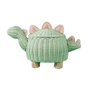 Panier de rangement dinosaure en osier de haute qualité, mobilier pour enfants, chambre d'enfant, organisateur de jouets dinosaure en osier tressé écologique, vente en gros - Product Image 1