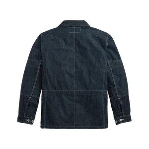 Hot Seller Premium Indigo Denim Heavy Denim Horn Button Field <b>Jacket</b> <b>Men</b> Vintage Defense Workwear OEM Custom Heritage American - Product Image 2