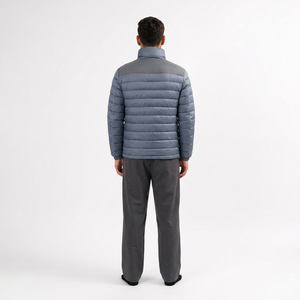 Blouson matelassé pour homme respirant coupe-vent avec rembourrage en coton, manteau d'hiver décontracté coupe droite couleur unie fermeture éclair sur le devant - Product Image 6