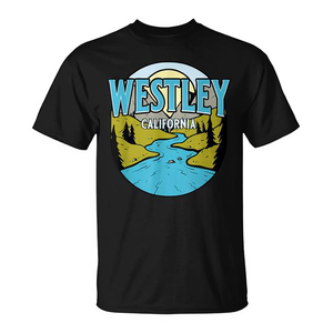 Camiseta con Estampado del Valle del Río de California de Westley, Unisex, Cuello Redondo, Manga Corta, Ropa Promocional para Adultos - Product Image 2