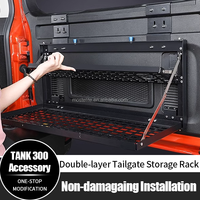 Support de rangement pliable en alliage d'aluminium à double couche pour hayon de coffre, idéal pour les accessoires GWM Tank 300