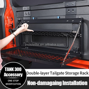 Estante Plegable de Aleación de Aluminio Engrosado para Puerta Trasera de Maletero Mesa de Doble Capa para Portón Trasero Soporte de Almacenamiento para Accesorios de GWM Tank 300 - Product Image 2