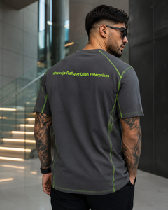 Camiseta de Hombre Khawaja Rafique Ullah Enterprises, Talla Grande, Color Granate, 100% Algodón, Manga Corta, Cuello Redondo, Casual, Lisa, de Secado Rápido - Product Image 4