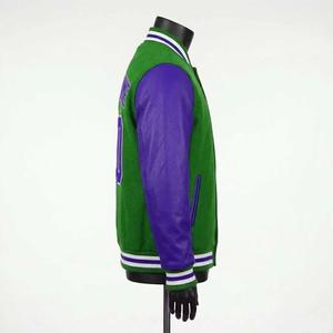 Wholesale Custom Logo Spring <b>Men's</b> Unisex Casual <b>Baseball</b> Varsity <b>Jacket</b> with Letter Pattern Cotton - Product Image 3