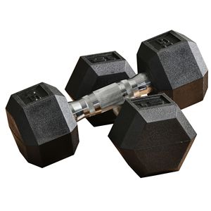 Juego de Mancuernas Hexagonales de Goma Negra de 15 lb (Par) para Entrenamiento de Fuerza en Casa, Variaciones de 2.5 kg, 2 kg, 5 kg, 1 kg - Product Image 1